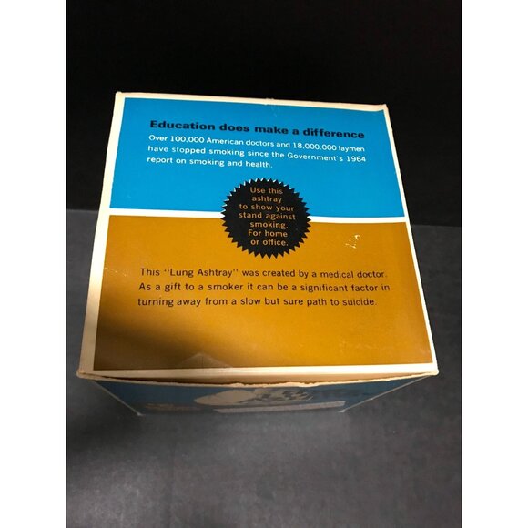 Vintage 1960's "The Lung Ashtray" NIB "Truth About Smoking" A Gift For The Smoke - Picture 8 of 8